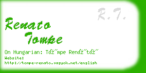 renato tompe business card